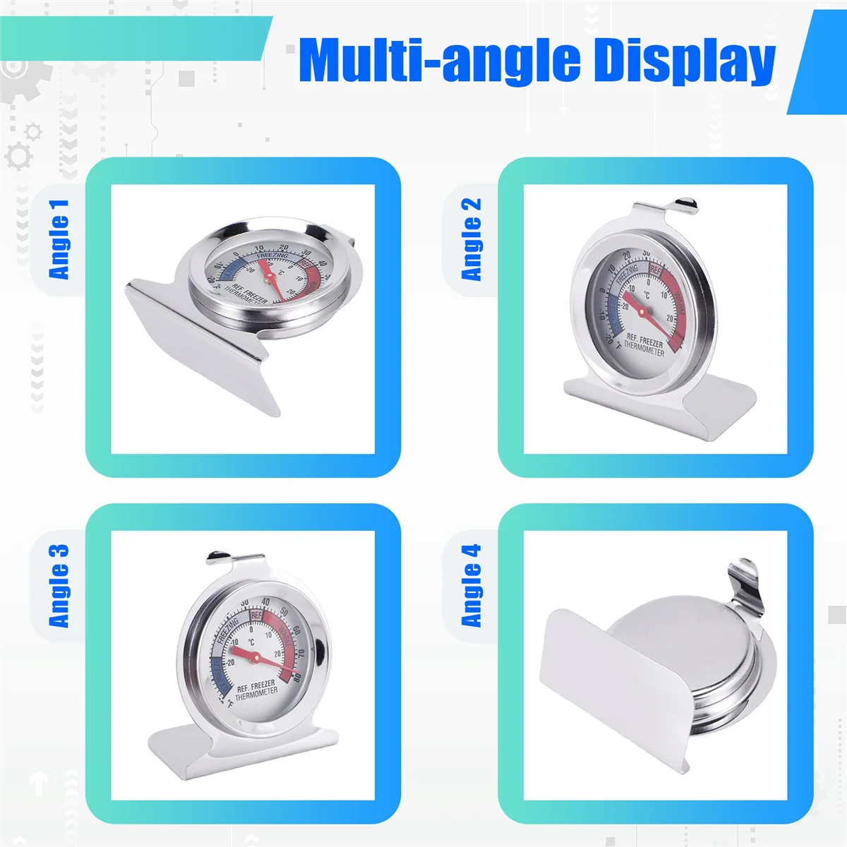 

A06K 4 шт. термометр для холодильника с красным индикатором термометр для холодильника с морозильной камерой с подвесным крючком и подставкой
