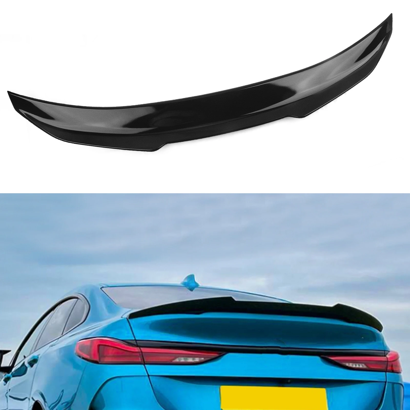 Car Rear Trunk Spoiler Wing Splitter Lip Flap Trim For BMW 2 Series F44 228i M235i 2020-2023 PSM Style