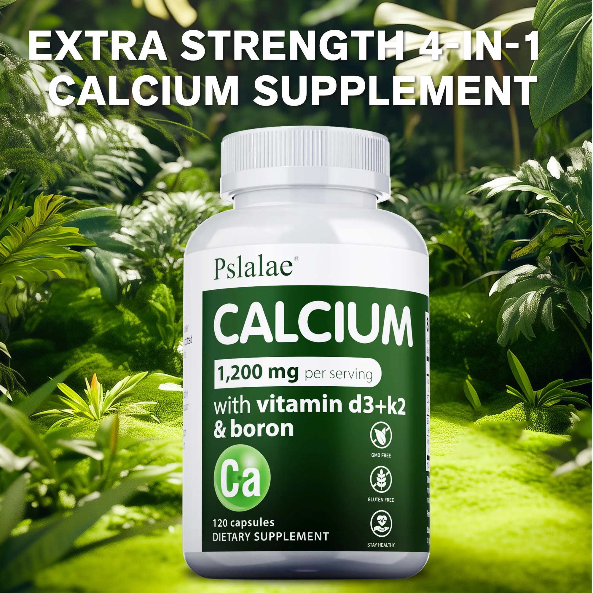 

Calcium Supplement - Calcium Absorption, Bone Density, Boosts Energy, Supports Healthy Bones, Heart and Immune Function