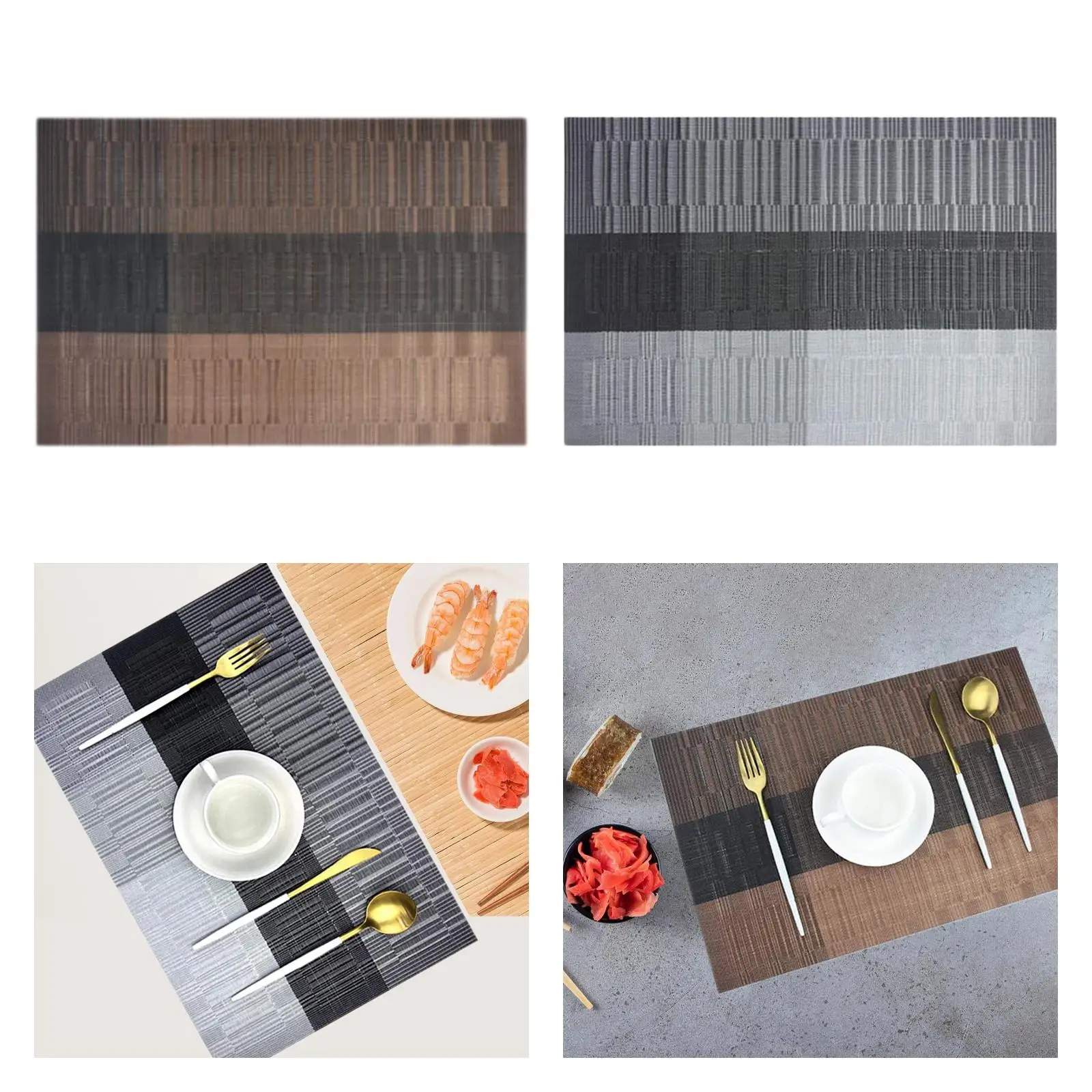 Kitchen Placemat Woven Rectangle Table Mat for Tables Restaurant Farmhouse