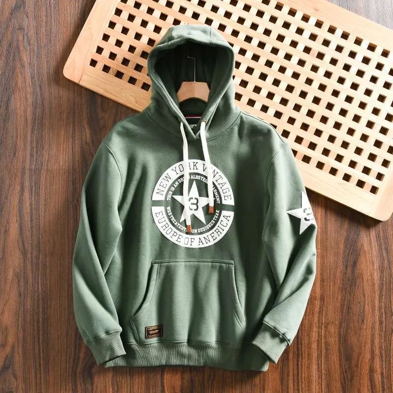 2025 Spring and Autumn New Fashion Trend Printed Thick Warm Hoodie Men's Casual Relaxed Comfortable Sports High-Grade Coat L-4XL