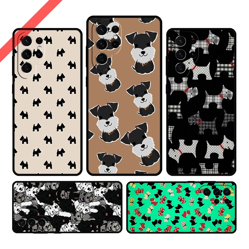 Schnauzer Puppy Dog Phone Case For Samsung Galaxy S20 FE S21 S10 S23 Plus S24 S22 Ultra Coque Note20 Note10 S9 S8 Cover Capa