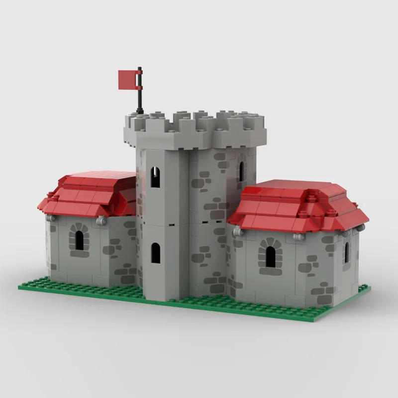 Mittelalterliche Burg Modell MOC Bausteine Schloss Uhr Turm Modulare Technologie Kinder Urlaub Geschenke Montieren Spielzeug Anzug