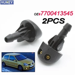 Pair Front Windscreen Wiper Washer Nozzle Jet For Renault Clio 2 2005 2004 2003 2002 2001 2000 1999 1998 OE# 7700413545 Auto