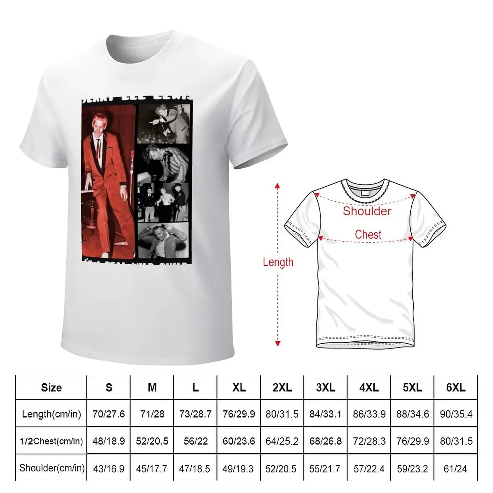 Jerry Lee lewis Real Wild Child T-Shirt graphics cute tops oversized heavyweight t shirts for men