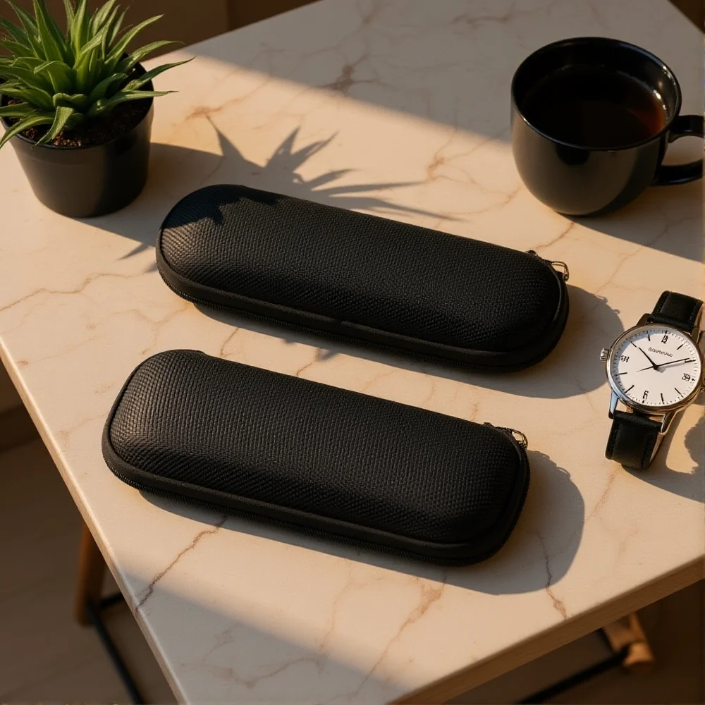 

1 шт., водонепроницаемый чехол для очков из ЭВА, черные солнцезащитные очки, чехол для очков для чтения, модная коробка для очков, чехлы для очков на молнии для мужчин и женщин