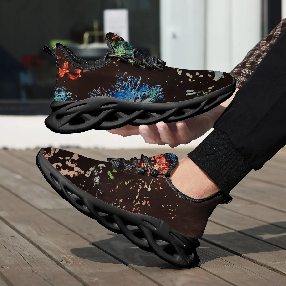 패션 캐주얼 스니커즈 통기성 스포츠 운동화 경량 남성 스니커즈 캐주얼 신발 운동화 남성 러닝 워킹화