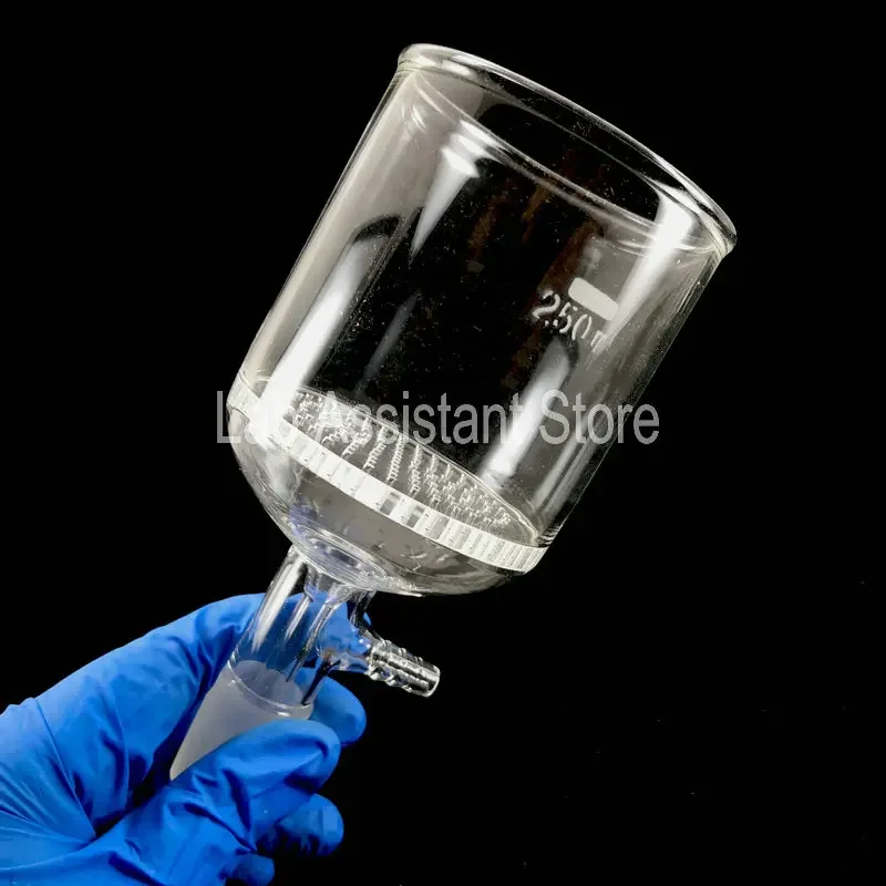 1pcs Glass Plate Filtration Funnel 30/60/100/150/250/500/1000ml Glass Buchner Porous Funnels with Branch Pipes for Laboratory