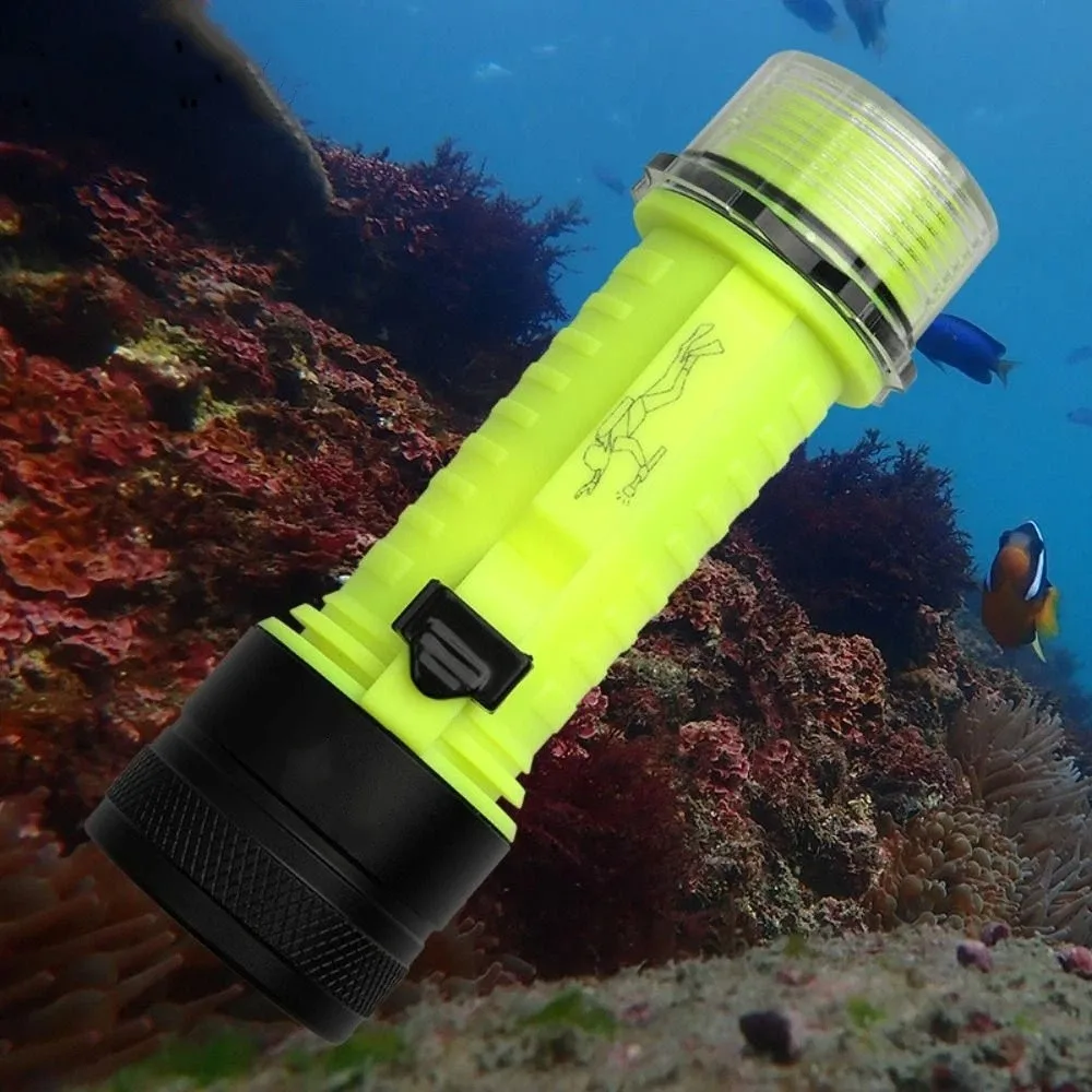 Super Bright Diving Flashlight XHP50 LED IPX8 Waterproof Dive Torch Adjustable Focus High Power Underwater Torch Outdoor Hiking