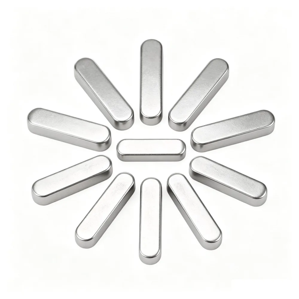 1-5pcs GB1096 304 Stainless Steel A2 Parallel Key M8-M16 Round End Shaft Flat Keyway Pin, 10-120mm