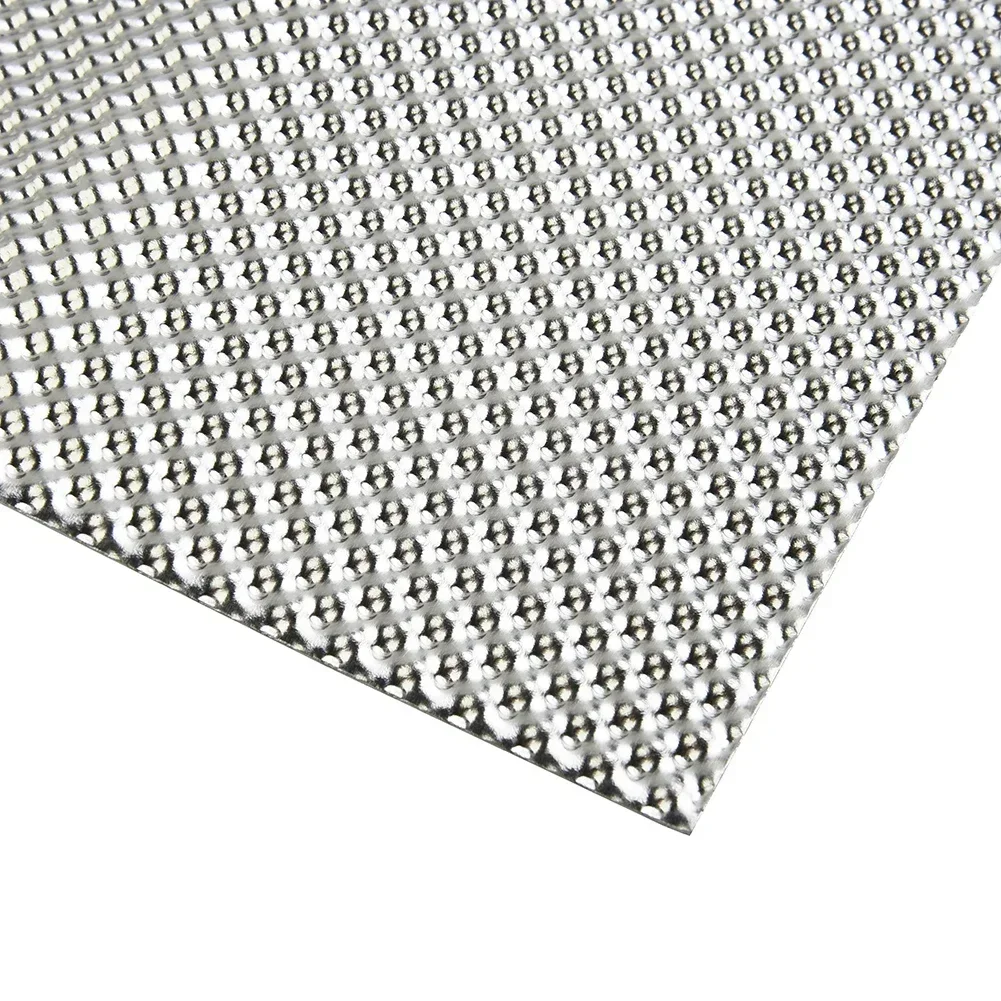 Embossed  Aluminum  Heat  Shield  Heat  Shield  Firewal  Floor Pan Fuel Tank Silver Turbo Manifold Exhausts Electrical 30cmX50cm