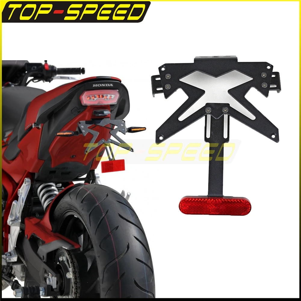 For Honda Yamaha Suzuki Kawasaki Ninja Z750 800 Z900 ER6N ER6F Universal Tail Tidy License Number Plate Holder Fender Eliminator