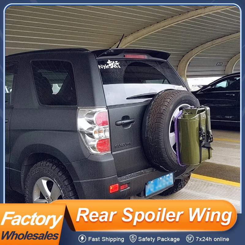 For Suzuki Grand Vitara 2007 08 09 10 11 12 13 14 15 Rear Roof Trunk Lid Car Spoiler Wing ABS Material Black Silvery Color Wing