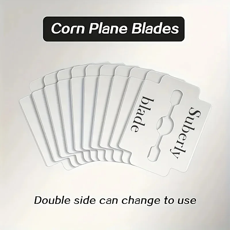 10 Pcs Replacement Corn Plane Blades Stainless Steel Foot Callus Shaver Refill Blades for Pedicure Foot Skin Remover Tool