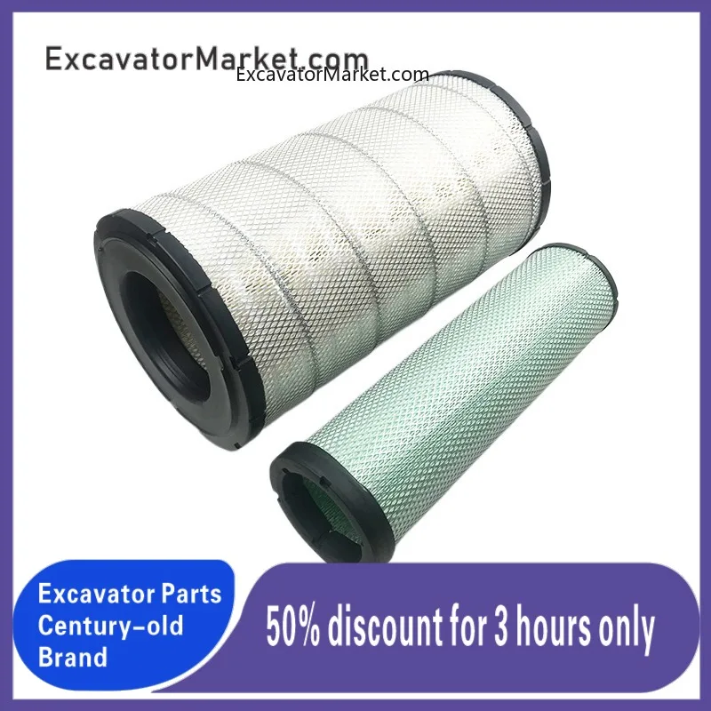 For Hitachi ZAX330 350 360-3G-6 Volvo 240 290 Air Filter Air Filter Excavator Accessories High Quality