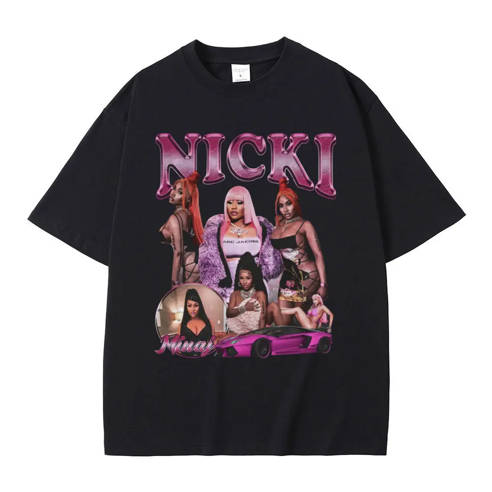 Hot Rapper Nicki Minaj Graphic T-shirt Men Women Fashion Hip Hop T Shirts Men's Casual Crewneck Oversized Short Sleeve T-shirts