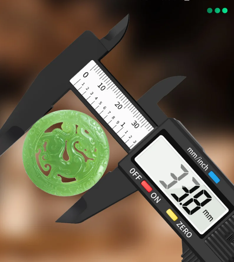150MM Vernier Caliper Plastic Digital Caliper, Inch Metric Fraction Conversion, Large LCD Display Measurement Tool Digital Ruler