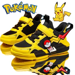 NEW Pokemon Children's Sports Shoes Anime Pikachu Sport Running Shoes Basketball Student Casual Breathable Lightweight Kids Gift