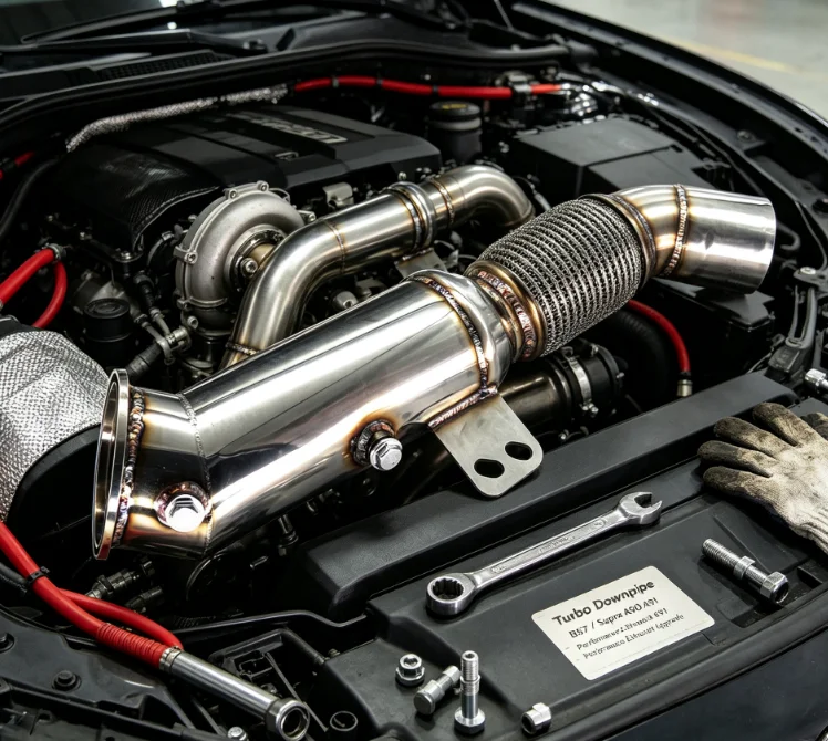 Turbo Downpipe For BMW B58 Series & Toyota Supra A90 A91 Auto Engine Exhaust Modification Parts