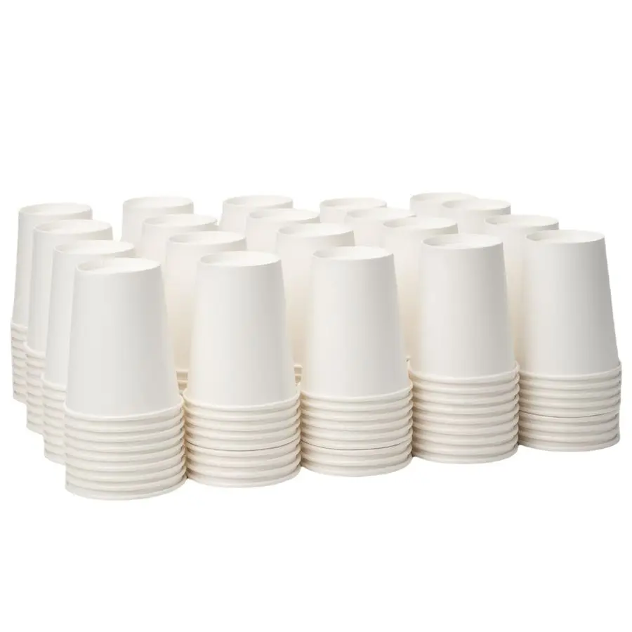 

8 oz 1000 Pack Disposable Paper Coffee Cups, White Hot Cups for Hot Coffee, Hot Liquid, Ideal for Cafes, Bistros, Businesses and