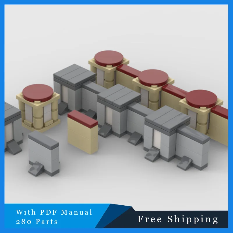 

280 детали MOC, креативная защита, настенный модульный строительный блок, модель строительного блока, развивающие игрушки «сделай сам» для детей, подарок на день рождения