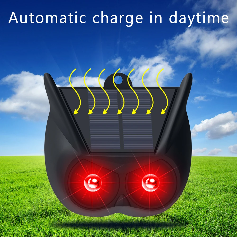 

Открытый солнечный репеллент для животных, отпугиватель собак/кошек/птиков/движения, лисы, сад, красные мигающие огни, отпугиватель