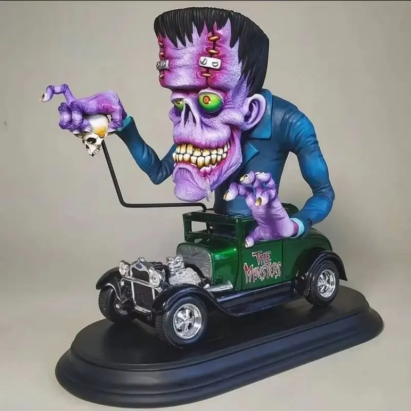 Hot Sell Rat Crazy Mouse Rat Fink Car Repairer Figurines Hake Head Doll Desktop Decoration Design Crafts Gifts Sculpture Model