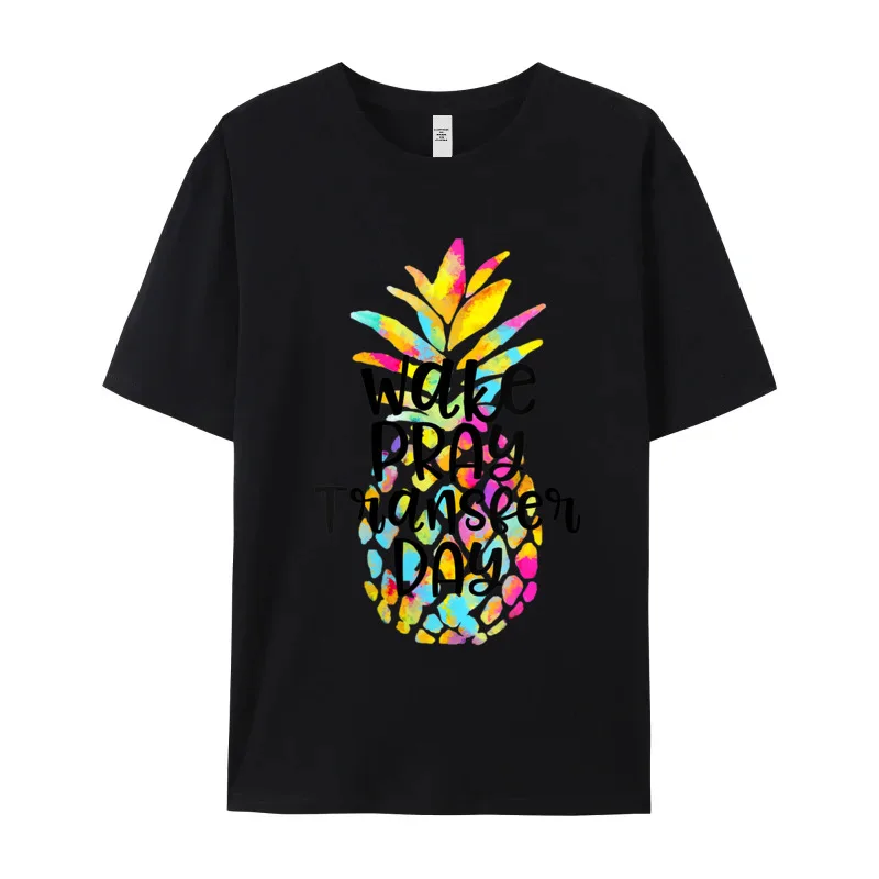 Vintage Womens Pineapple Infertility Wake Pray Women's T-shirts Latest Father Day Crewneck Cotton Fabric Tops & Tees Tee-Shirts