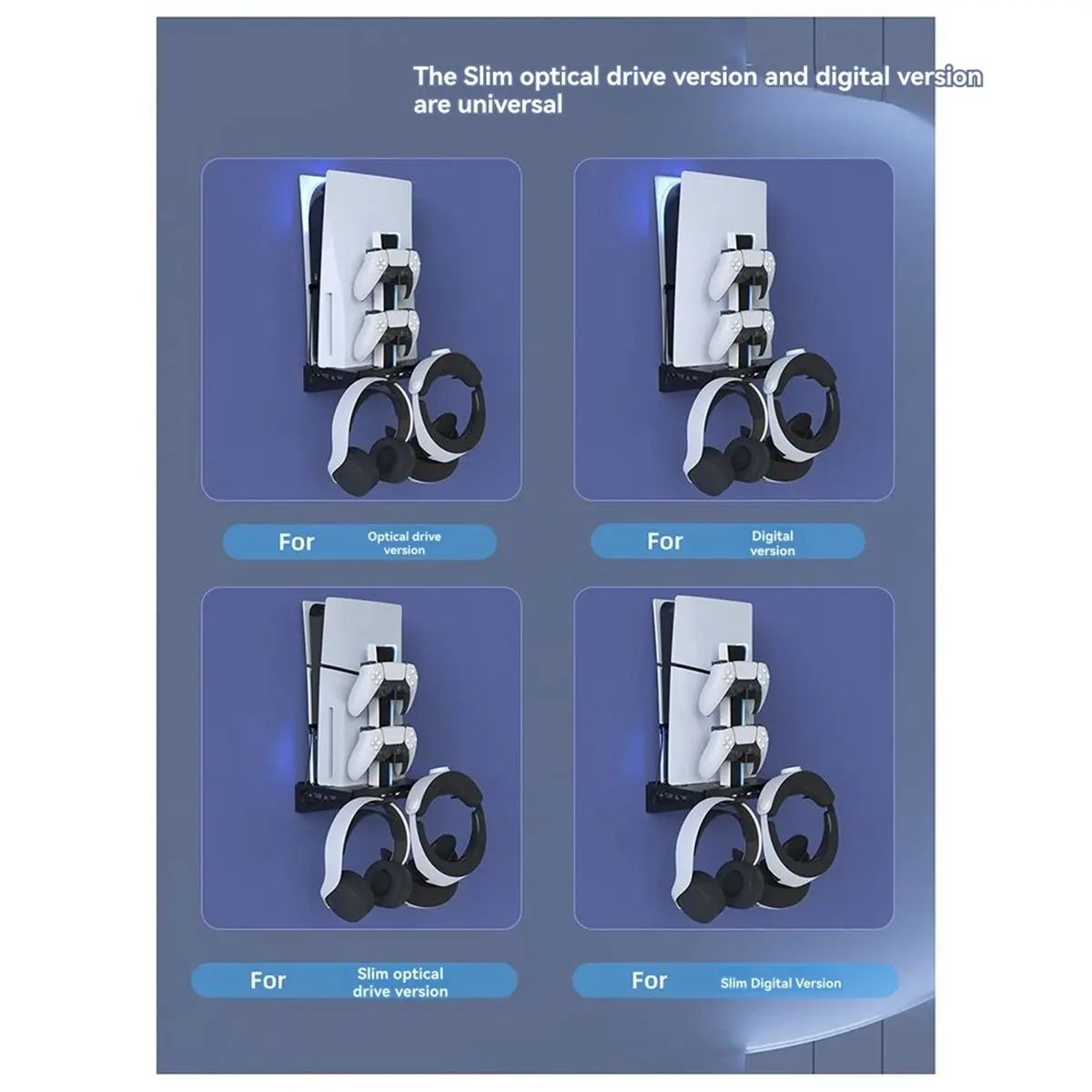 A49T Charging Stand with Cooling Fan Charging Dock Station for Both /New Slim Consoles Disc & Digital,Headset Holder