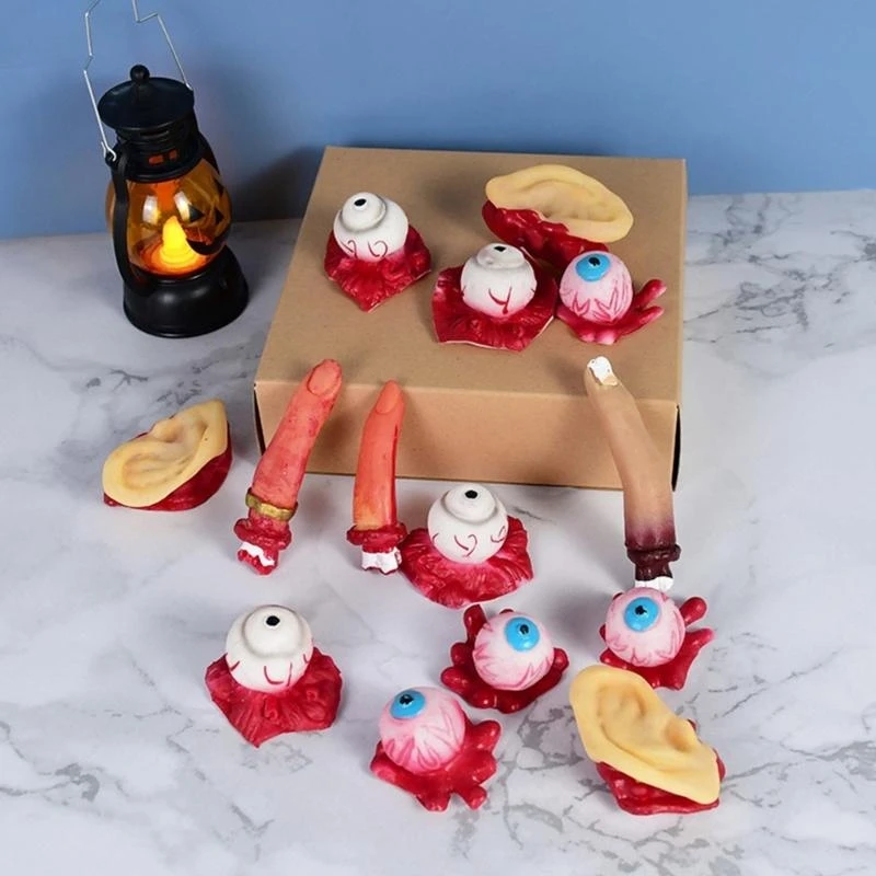 R1WE Bloedige Organen voor Halloween Party Fake Lichaamsdelen Menselijke Halloween Enge Rekwisieten