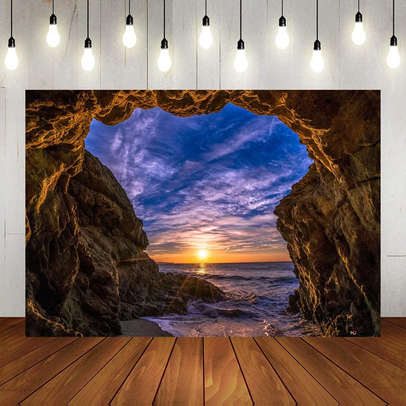 Caves Around The World Stalactite valley The Great Wall Happy Birthday Party Photography Backdrop Background Banner Decoration