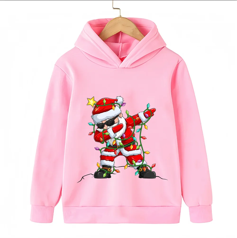 Santa Claus Children's Sweatshirts Christmas Brand Clothing Baby Boys Girls Long Sleeve Pullover Toddler Sweater Hoodies Clothes