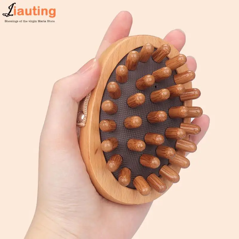 

Body Anti Cellulite Brush Soothing Wooden Essential Oil Spa Air Cushion Massage Hair Comb Scalp Massage Brush Dead Skin Remover