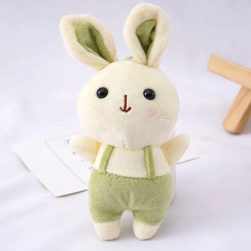 Conejo de peluche de 10CM para niños y niñas, juguetes de peluche y animales para bebés, muñeca, anillo, mochila, bolso escolar, juguetes pedantes, regalos