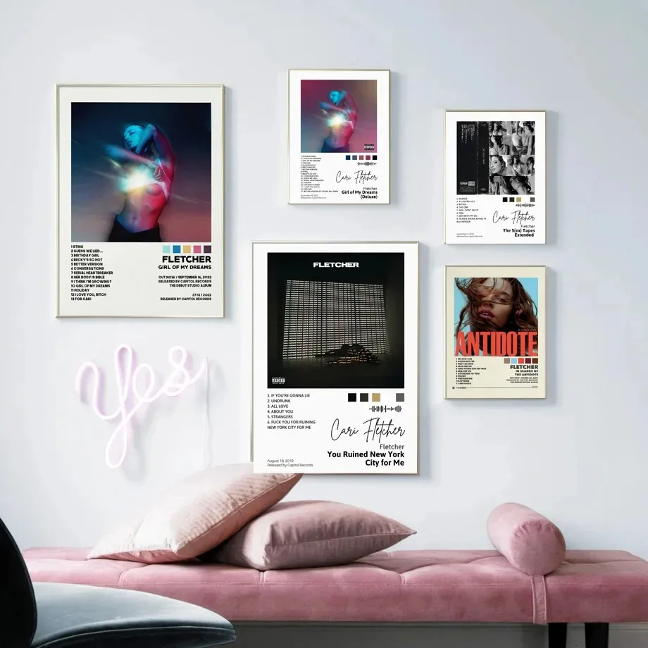 ملصق جديد فليتشر قائمة التتبع فتاة أحلام ألبوم الموسيقى الهدايا حائط لوح رسم صورة فنية غرفة المعيشة ديكور المنزل