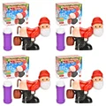 Machine à Bulles Père Noël Avec Lumière Et Musique – Pistolet à Bulles Farceur – Effet Sonore De Pet – Cadeau Enfant Noël Carnaval – 3 Piles AA Requises