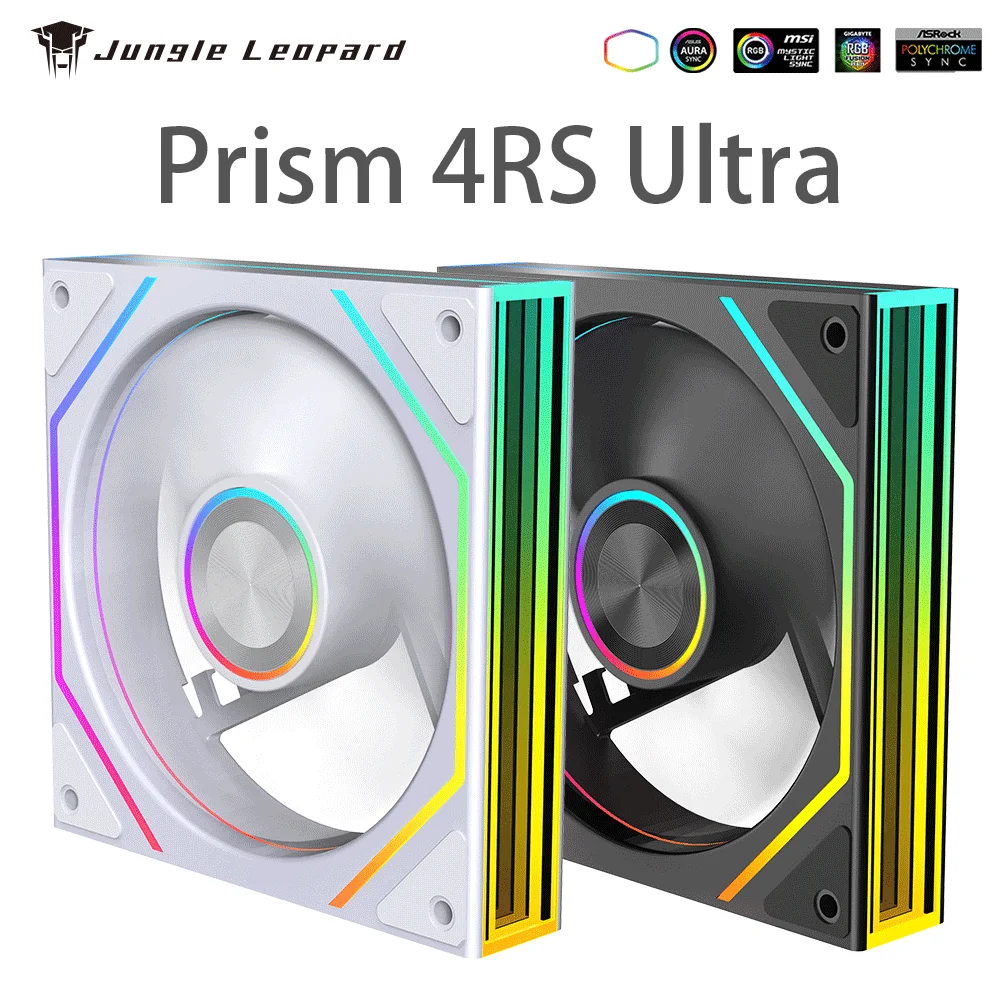 Jungle Leopard Prism 4 RS Ultra Quiet Case Fan 12CM Cooling Desktop Silent ARGB Divine Light Synchronous Unlimited Mirror