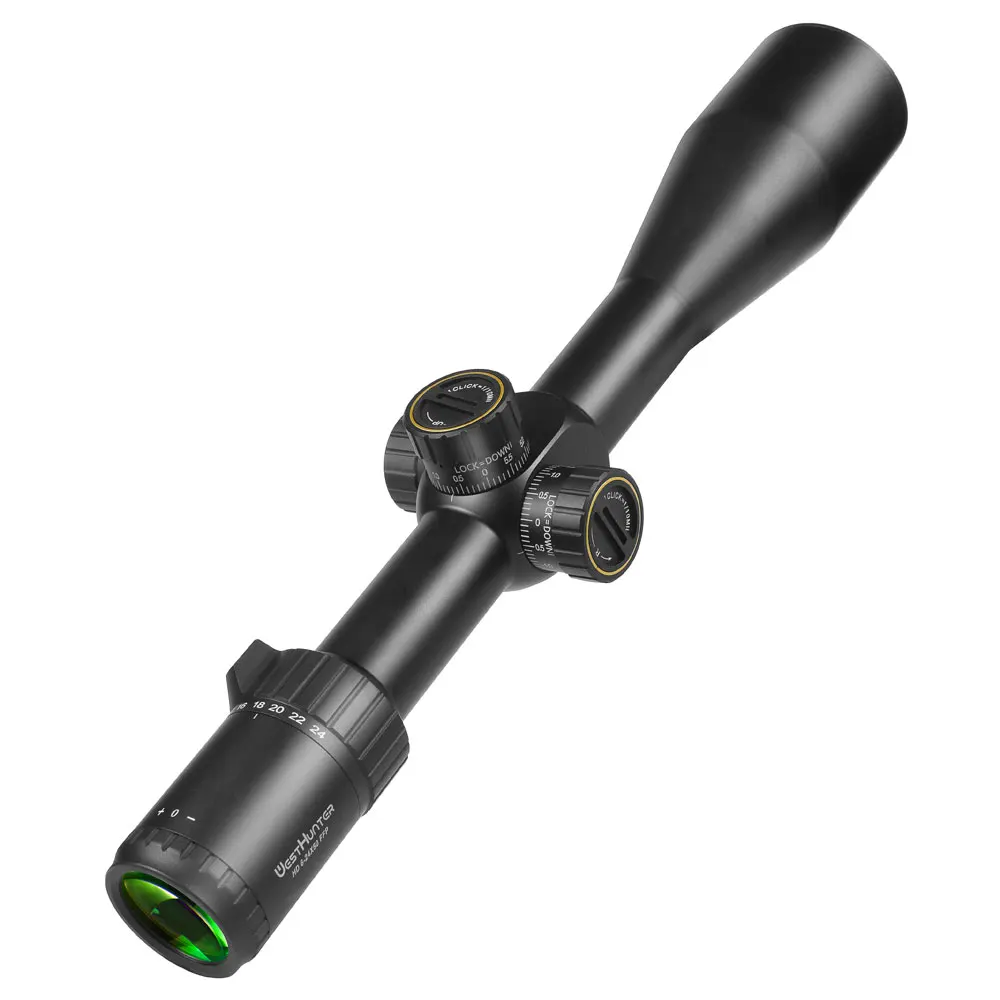 Imagem -03 - Westhunter-long Range Ópticas Vistas Caça Riflescopes Primeiro Plano Focal Bloqueio Reconjunto Roda Parallax hd 624x50 Âmbito Ffp