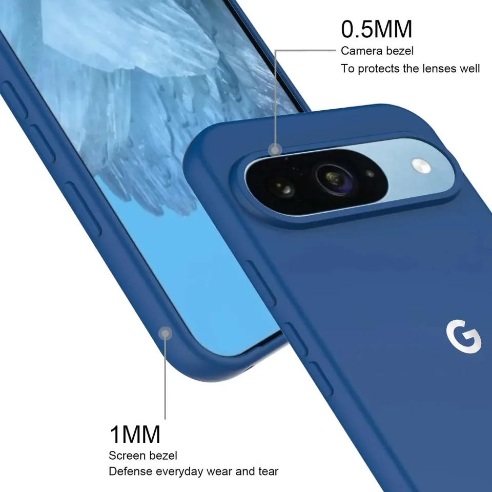 Funda suave de silicona líquida mate de lujo para Google Pixel 10 9 Pro XL 8 7 6 5 10A 9A 8A 7A 6A 5A, cubierta a prueba de golpes de color sólido y delgada 4