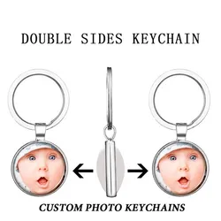 Diy Double-Sided Handmade Personalized Custom Key Ring Baby Family Portrait Pendant Key Chain Custom Baby Key Chain Pendant Gift