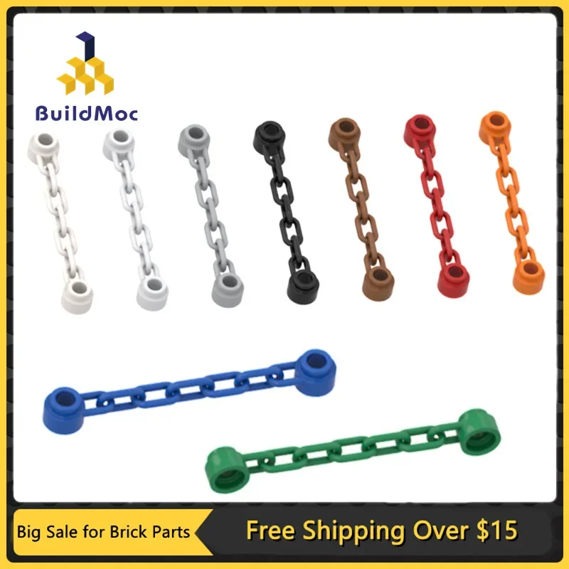 MOC-Chain Building Blocks Parts for Kids, monta partículas, 5 links, brinquedos de tecnologia educacional, DIY, 92338, 39890, 5pcs