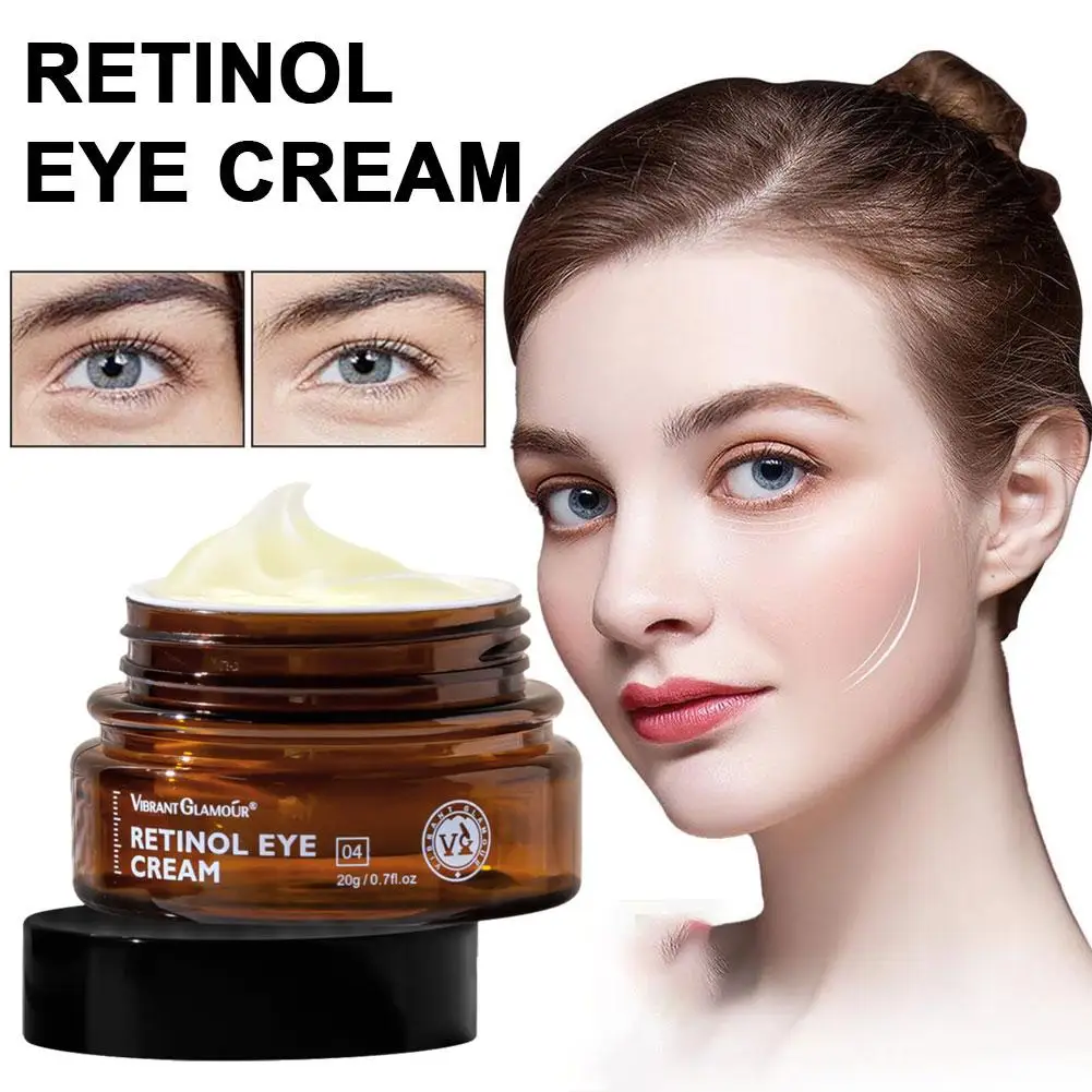 Crema antiojeras de Retinol para mujeres y hombres, elimina las arrugas, línea de piel, cuidado de la hinchazón de los ojos, bolsas hidratantes, Reduce el brillo fino, F6E6