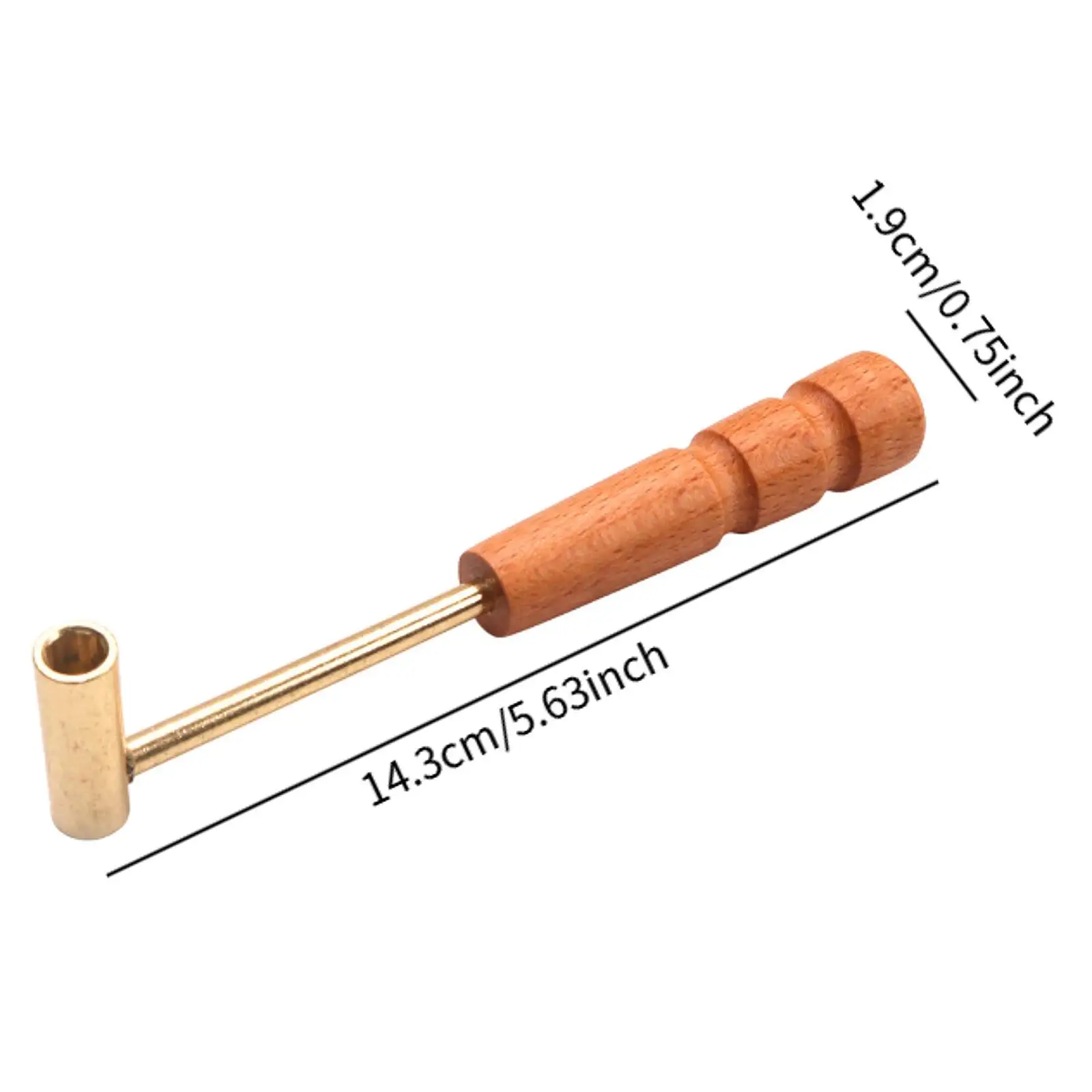 Llave de tubo para ukelele con mango de madera, llave de ajuste de cuello para guitarras