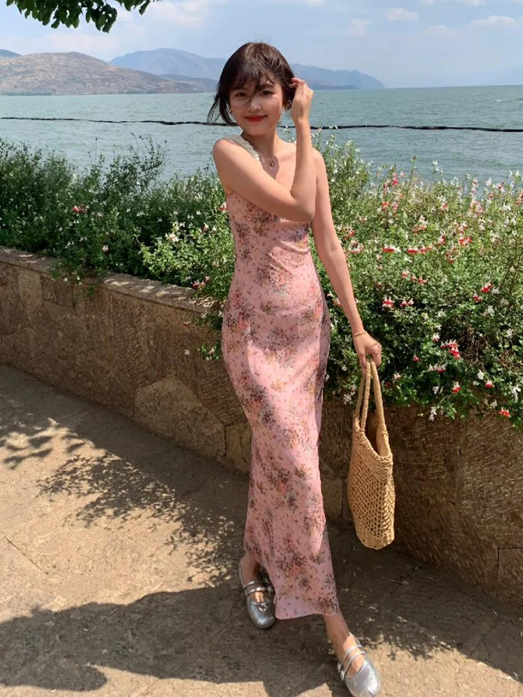 Bloemen V-Ne ter Dr Vrouwen Zomer Me Nieuwe Zachte Sle Midi Strakke Bodycon Rok A-lijn Rok No-Slee vakantie Sle