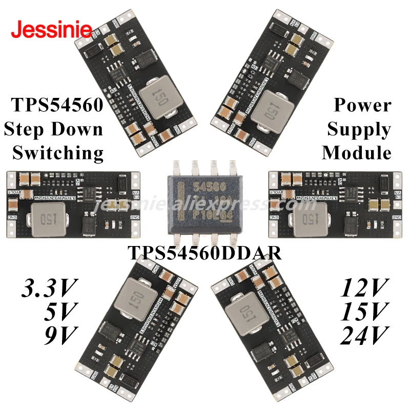 1-10PCS TPS54560 SOIC-8 Step Down DC-DC Konverter Schaltnetzteil Modul Hohe Spannung 5,5-60V Zu 3,3 V/5V/9V/12V/15V/24V