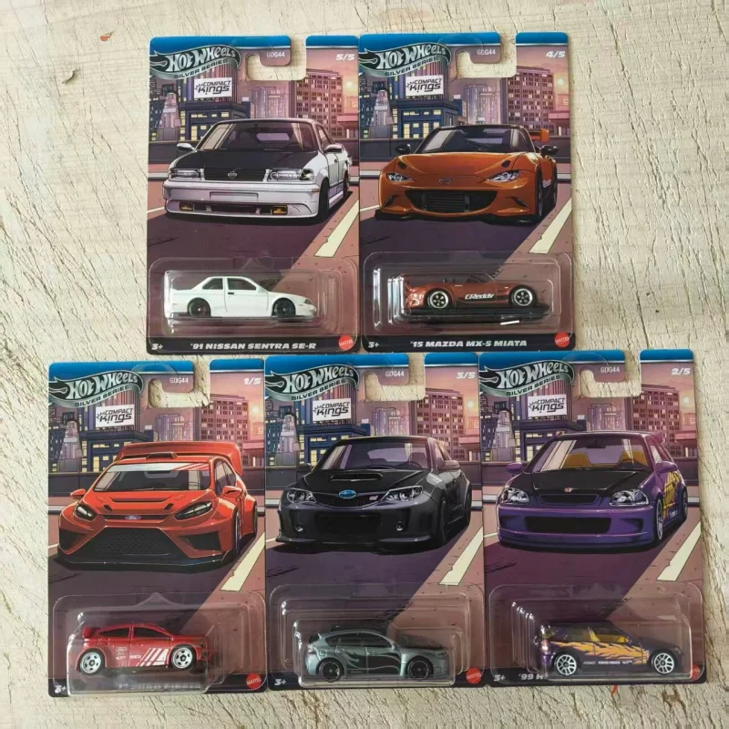 Nieuw Op Voorraad Echt Hot Wheels Auto Model Geavanceerde Gdg44 Compact Kings Silver Serie Mx-5 Schaal 1:64 Collectie Speelgoed Cadeau
