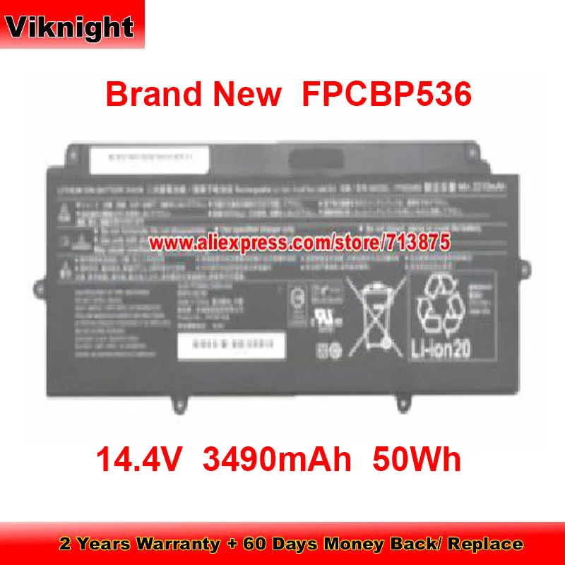 Brand New FPCBP536 Battery CP737634-01 for Fujitsu LifeBook U937-P580DE U937-P760DE U938 CP730401-01 FPB0340S 14.4V 3490mAh 50Wh