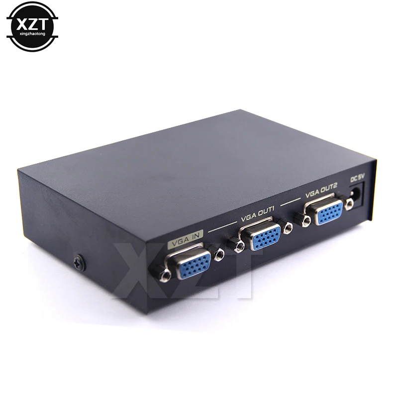 NEW 2 Ports VGA Switcher Splitter 2 Ways VGA Video Switch Adapter Converter Box for PC Monitor Accessories  EU/US Plug