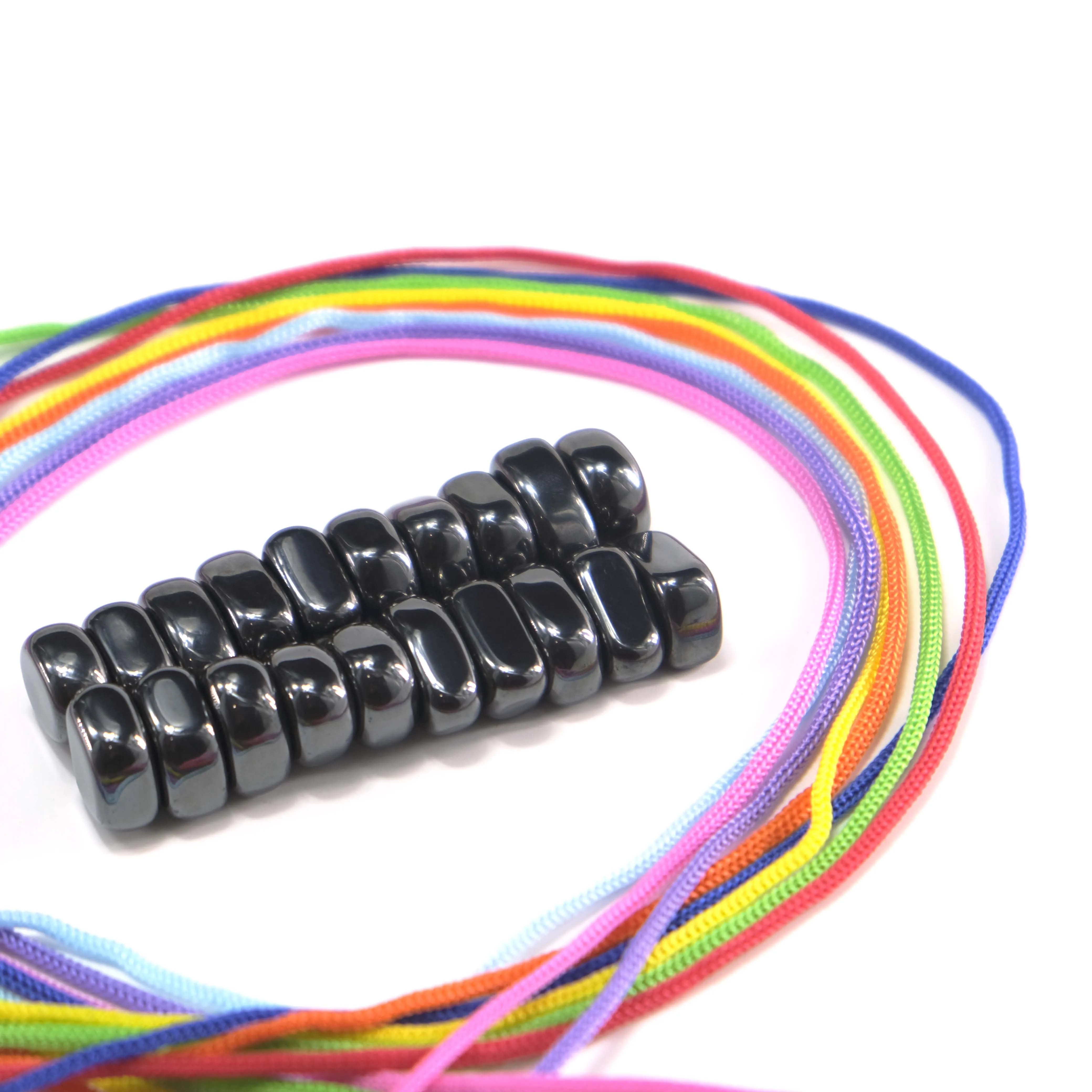 20PCS Black Colorful Irregular lodestone With color rope Magnet Set for Metal photo wall Whiteboard DIY Home Decorative Ornament