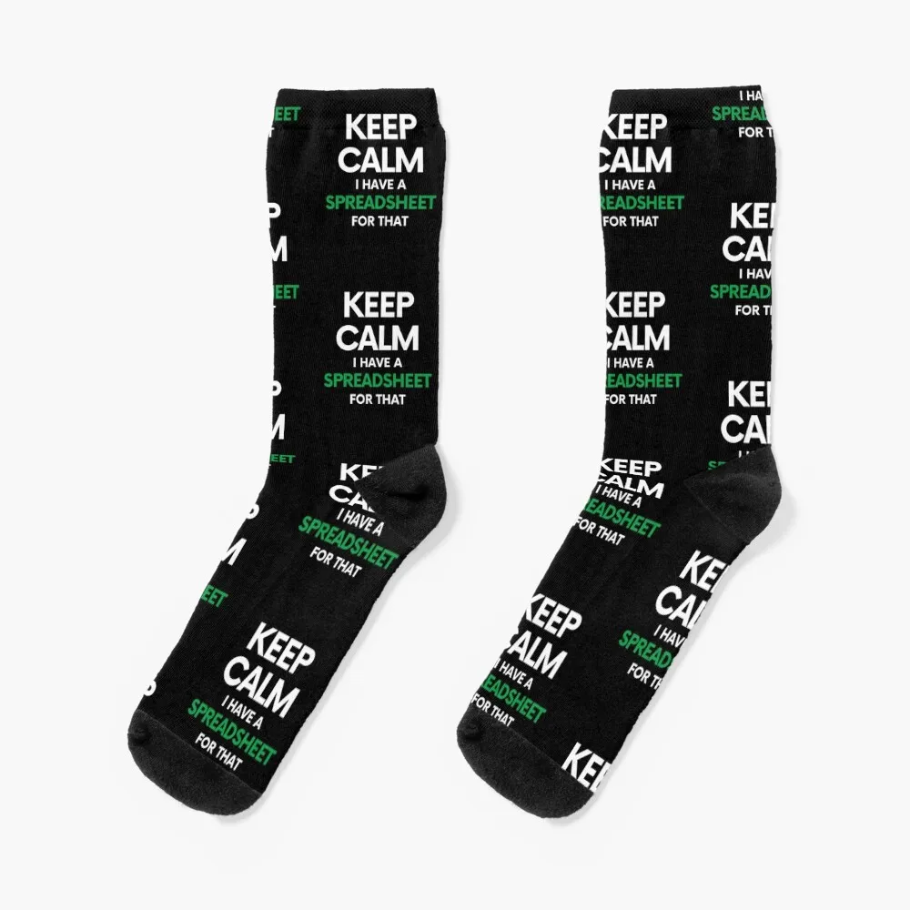 Keep calm I have a spreadsheet for that - Spreadsheets, Microsoft Excel and Google Sheets Socks happy Designer Man Socks Women's